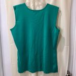 Misook  Green Sleeveless Tank Top Shell Knit Blouse Scoop Neck Basic Layer‎ Photo 1
