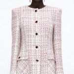 ZARA  Long Tweed Blazer Multicolored Photo 0
