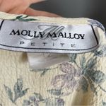 Vintage Midi Dress Floral 90s Momcore Sleeveless Petite Cream Pale Yellow Angel Size 12P Photo 5