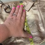 Coach  gold zip top shoulder bag 12” x 9” x‎ 4” Photo 14