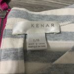 Kenar Grey White Stripes Navy Blue Dress; Large Women’s Photo 3