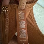 SKIMS  Shimmer Glitter Catsuit Onesie Size Small in Umber Long Sleeve Photo 7