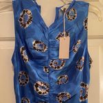 MELLODAY  Blue Floral Asymmetrical Midi Skirt Photo 3