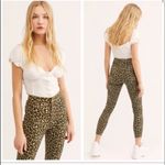 We The Free WE The Free Belle Animal Print Cropped Skinny Jeans Sz 26 Leopard Photo 1