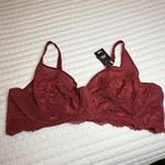 Torrid  Curve Red Bra 42C Unlined Balconette Underwire Lace NWT $49.50 Photo 13
