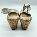 Fabiolas Womens Wedge Espadrille Sandals Slingback Gold Size 6 Photo 2