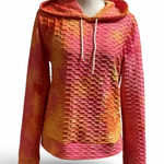 Honeycomb Tie Dye Hoodie Orange Size XL Photo 0