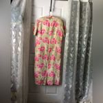 Jessica London Dress Cottagecore Floral 16WT Plus Sz Midi Linen Blend Photo 8