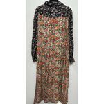 Natural Life  Maxi Dress Large Floral Boho Patchwork Long Sleeve Hippie Button Up Photo 4