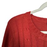 Alison Andrews Womens Sz XL Orange Knit Sweater Dress Button Accents Pullover Photo 3