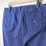 Talbots Signature Straight Leg Ankle Pants Size 14 Indigo Navy Stretch Chinos Photo 4