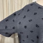 LuLaRoe  Gray Graphic Print T Shirt Womens 2XL All Over Print Casual Top Photo 2