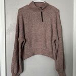 Lulus Women’s Up the Comfort Taupe Chenille Knit Mock Neck Sweater Small Photo 2