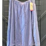 NWT Manta Del Lago Womens Skirt Sz Large Lilac Elastic Waistband Cotton Casual Purple Photo 0