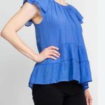 Counterparts Women's Scoop Neck Cap Sleeve Ruched Rayon Top Photo 1