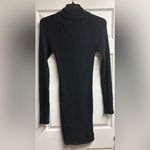 Pilcro Anthropologie Fitted Quarter Zip Sweater Dress Size XL Black Photo 4
