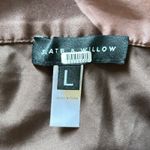 Slate + Willow Brown Pink Abstract Design Satin Slip Skirt - Size Large Photo 5