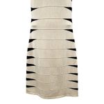Arden B Plunging Striped Sleeveless Bandage Bodycon Midi Dress Y2K Photo 3