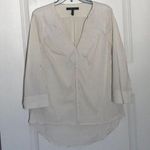 BCBG Maxazria White Cotton Tunic Large Photo 0