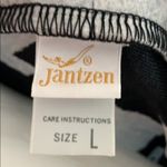 Jantzen  black and gray houndstooth robe coverup LG Photo 2