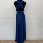 Lulus Always Stunning Convertible Navy Blue Maxi Dress Size Small Photo 8