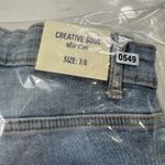 NWT Creative Soul Jeans Womens 7/8 28x22 Blue Light Wash Faded Straight Leg Size 28 Photo 9