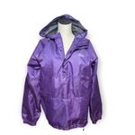 Coleman  multitec purple hooded lightweight outdoor rain jacket pouch Sz Small Photo 2