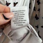 Butterfly Print Ribbed Tie Front Y2k Long Sleeve Top Size XL Photo 8