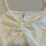 Abound  Womens Small White Lace Cap Sleeve Top Womens Small‎ Cute Summer Crop Top Photo 3