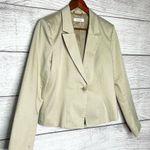 Calvin Klein Khaki Tan Croped Professional Blazer Suit Jacket Size 8 Medium Photo 1