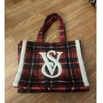 Victoria's Secret Victoria’s Secret Plaid Holiday Tote Bag Photo 0