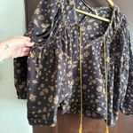 Free People | Never a Dull Moment Cotton Boho Floral Babydoll Peasant Top Medium Photo 4