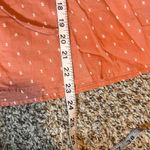 MINE Embroidered Tank Top Sleeveless Boho Peasant Blouse‎ Coral Large Orange Photo 3