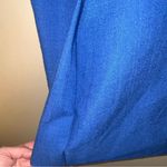 Villager Vintage Royal Blue Linen Blend Pencil Skirt Side Pockets Pleated 16 Photo 4