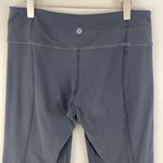 Lululemon Grey Lavender Purple Reversible Groove Crop Athletic Workout Leggings Photo 11