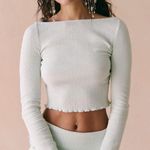 Free People Soleil Set Mineral Sea Two-Piece Long Sleeve & Mini Skirt Size L Photo 14