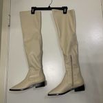 Schutz NEW  Guily Up Over the Knee Boot Color EGGSHELL Square toe Size 6 Photo 11