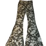 Pretty Little Thing  Black/White Flared Tie Dye Trouser 6 Bellbottoms High Rise NEW Photo 3