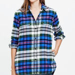 Madewell  Flannel Ex-Boyfriend‎ Shirt in Larchmont Plaid Size XS Photo 0
