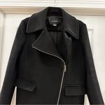Club Monaco Wool Josette Faux Fur Removable Collar Zip Peacoat Black Large $495 Photo 8