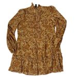 HOUSE OF HARLOW 1960 Paisley Ruffle Mock Neck Mini Dress Semi Sheer Lined Size 6 Photo 4