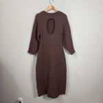 Free People  Gabby Seamless Midi Dress Women's M/L Chocolate Brown Textured NWT Photo 5
