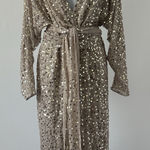 ASOS NWT!  DESIGN Lt. Gray Sequin Dress, Size 12 (b43) Disco, Party Diva Photo 0