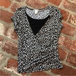 Elle Size Small black top and Carol Rose size small black & white top- two tops! Photo 8