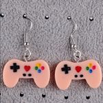 🆕Pink Game Console Controller Charm Dangle Earrings Photo 1