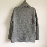 Gap Fit Houndstooth Thick Quilted Cowl Funnel Neck Oversized pullover Small Photo 7