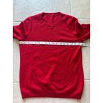 Cashmere‎ Sweater Womens Medium Cherry Red Luxury Preppy Cozy Holiday Festive Photo 3