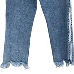 Wild Fable SZ 6 Ankle Jeans Hi-Rise Pockets Zip Sides Chewed Fringe Hems Blue Photo 5