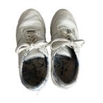 Reformation /Anthropologie Harlow white leather blue floral sneakers size 8 Photo 6