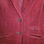 American Eagle  Outfitters Maroon Sequined Corduroy Jacket Photo 1